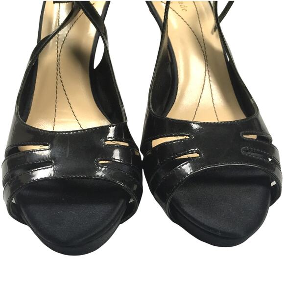Kate Spade Heels Slingback Black Open Toe Stiletto Women's 9 High Heel Shoe - Picture 14 of 15